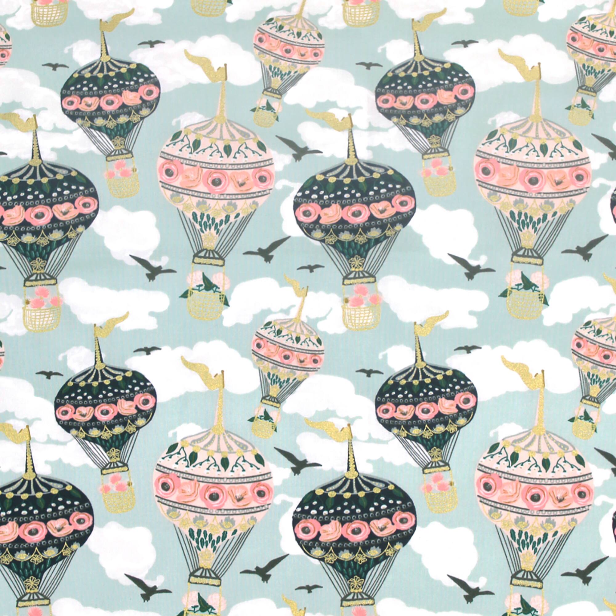 Camelot Fabrics Up Up Away Balloon Novelty Cotton Fabric